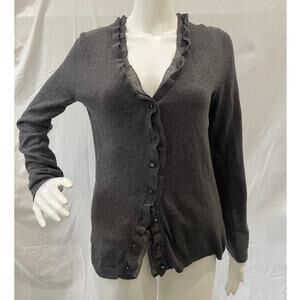 Dana Buchman Gray Womens Size Small Embellished Cardigan NWT